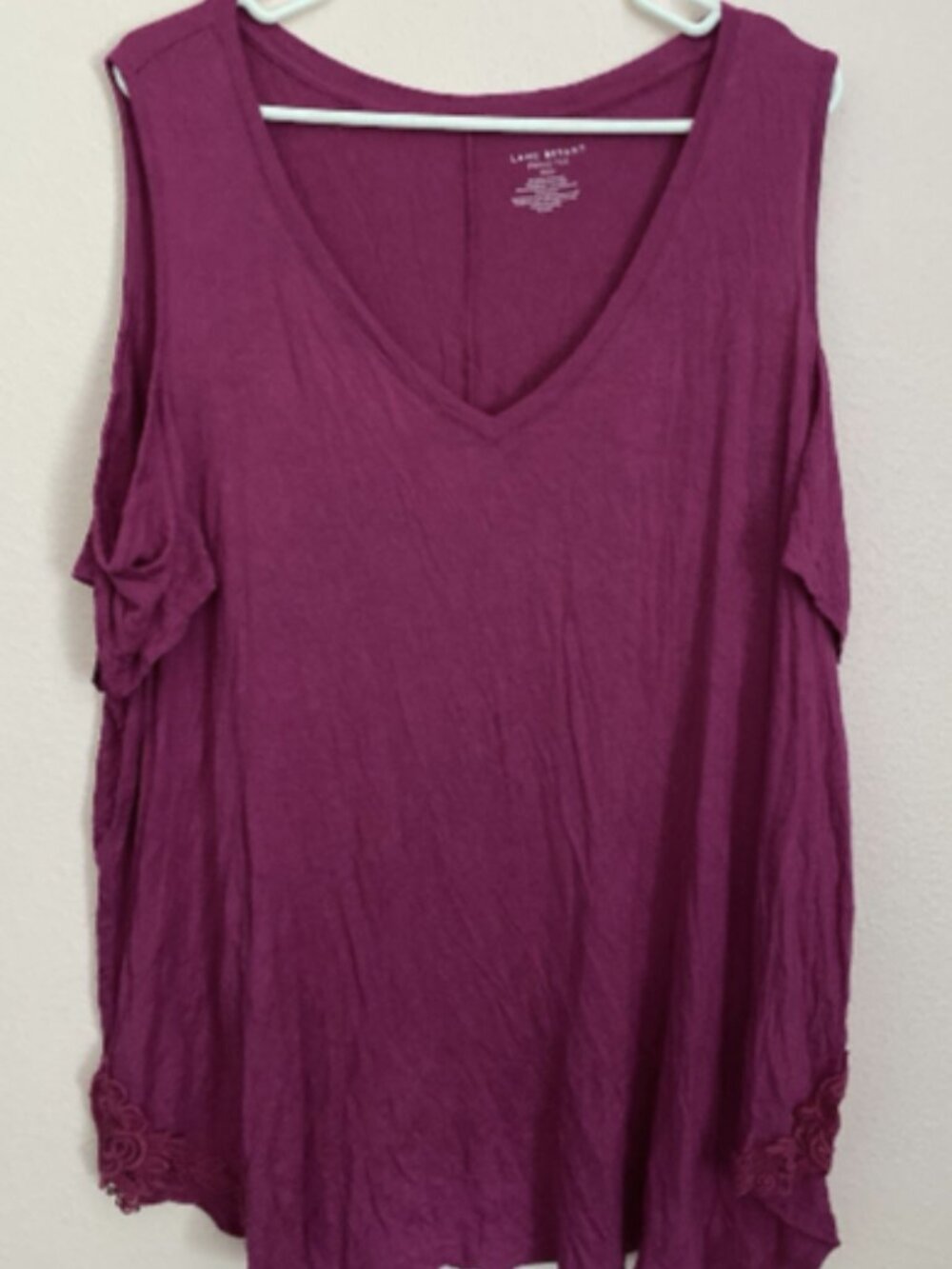 Lane Bryant 22/24 Women's Plus Size Solid Purple Swing Tee Top Blouse